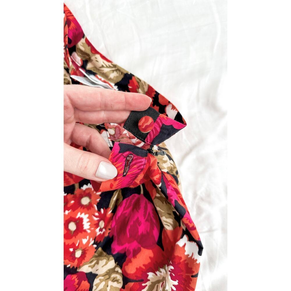Vintage 90’s Laura Ashley Floral Cotton High Rise Tapered Leg Pants xs small - Picture 5 of 6